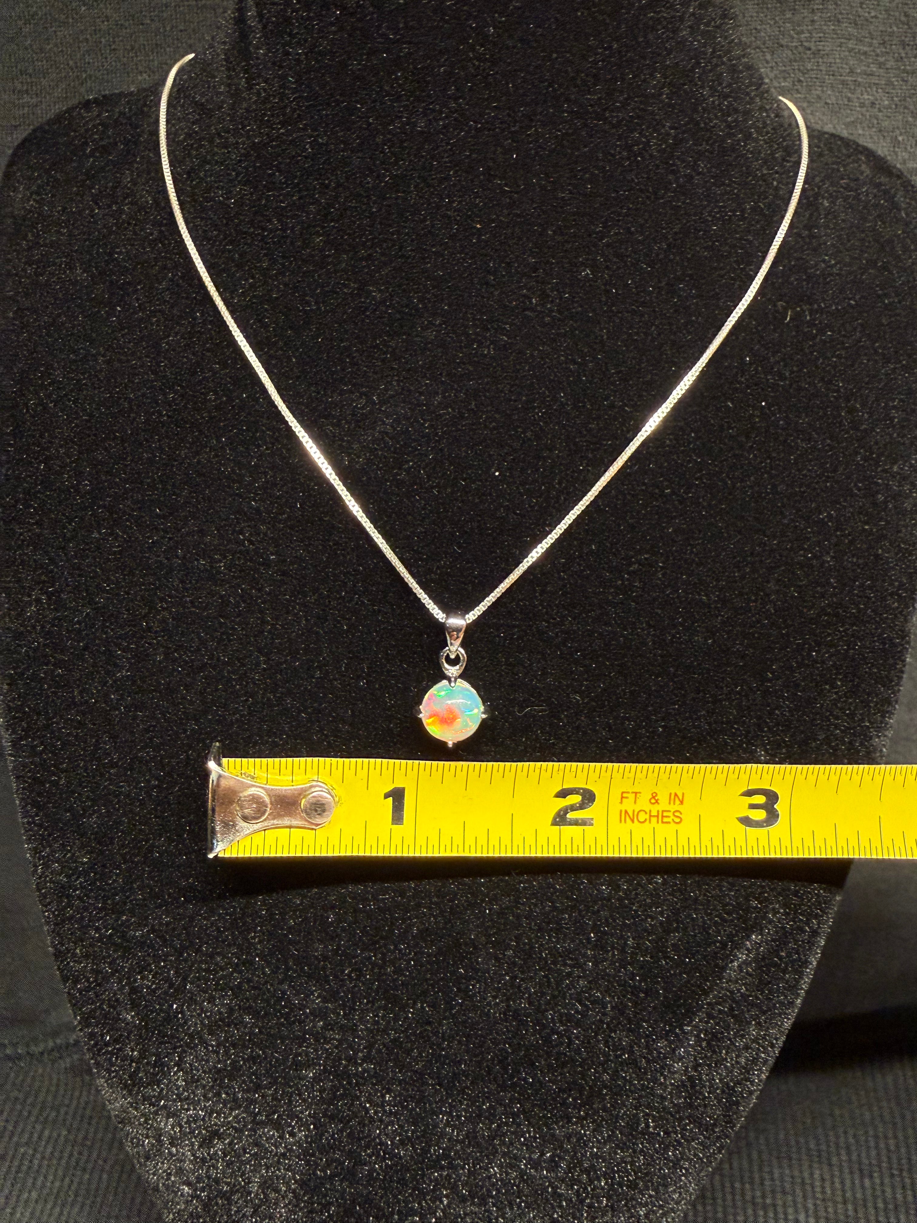 Circular Opal Pendant