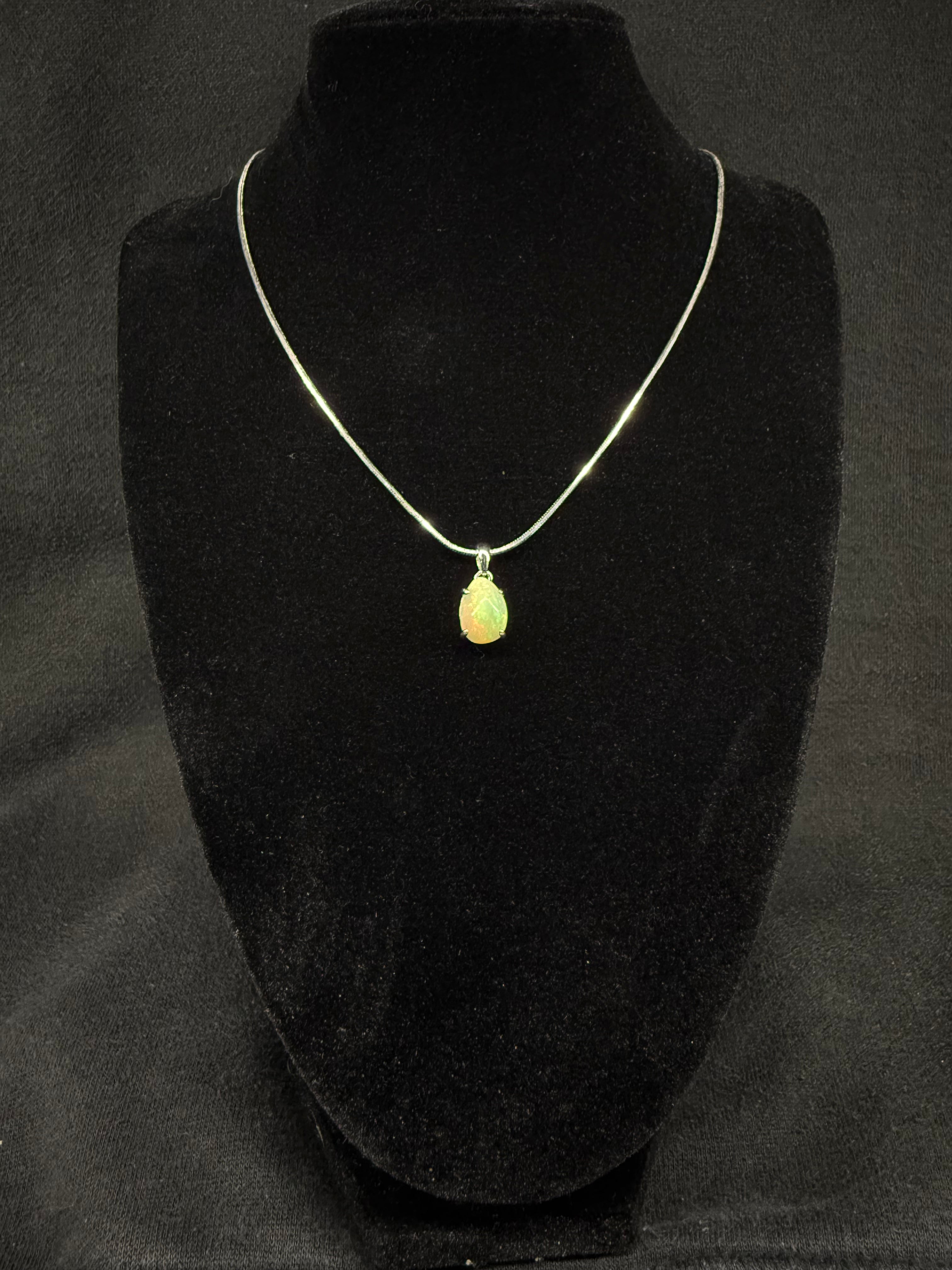 Egg Shaped Etheopian Opal Pendant