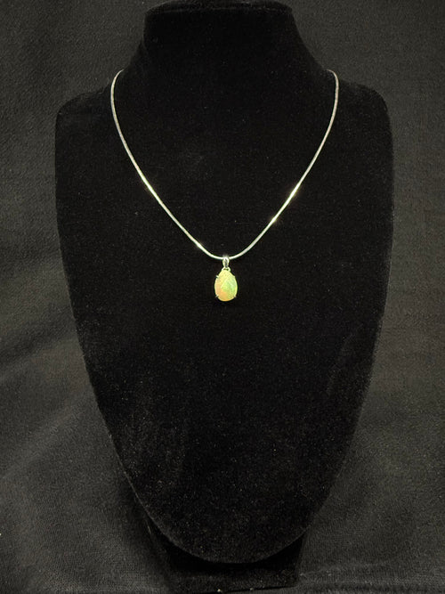 Egg Shaped Etheopian Opal Pendant
