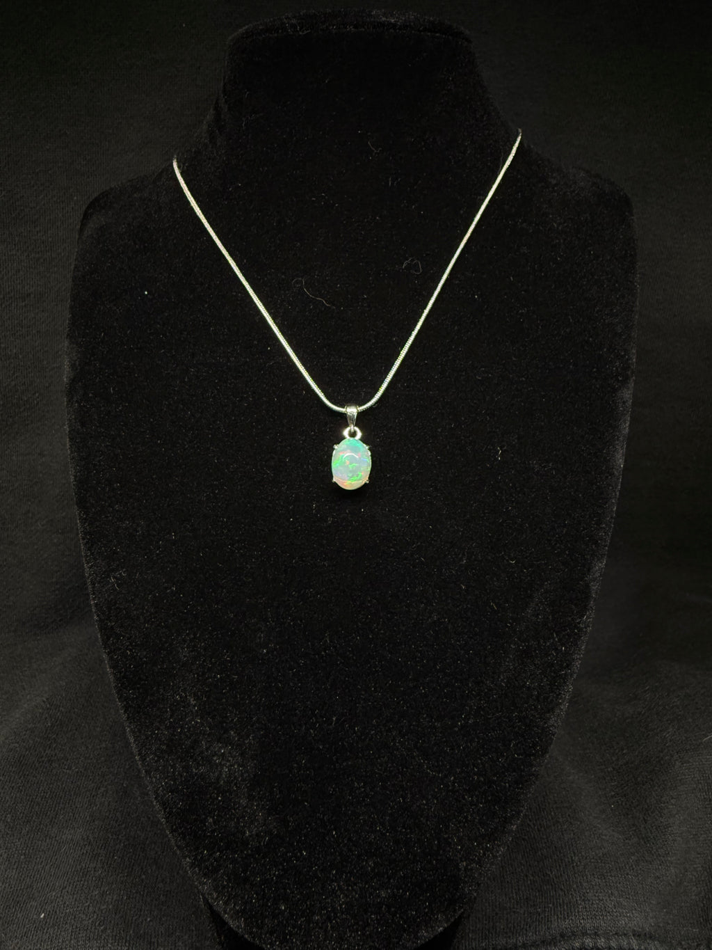 Oval Ethiopian Opal Pendant