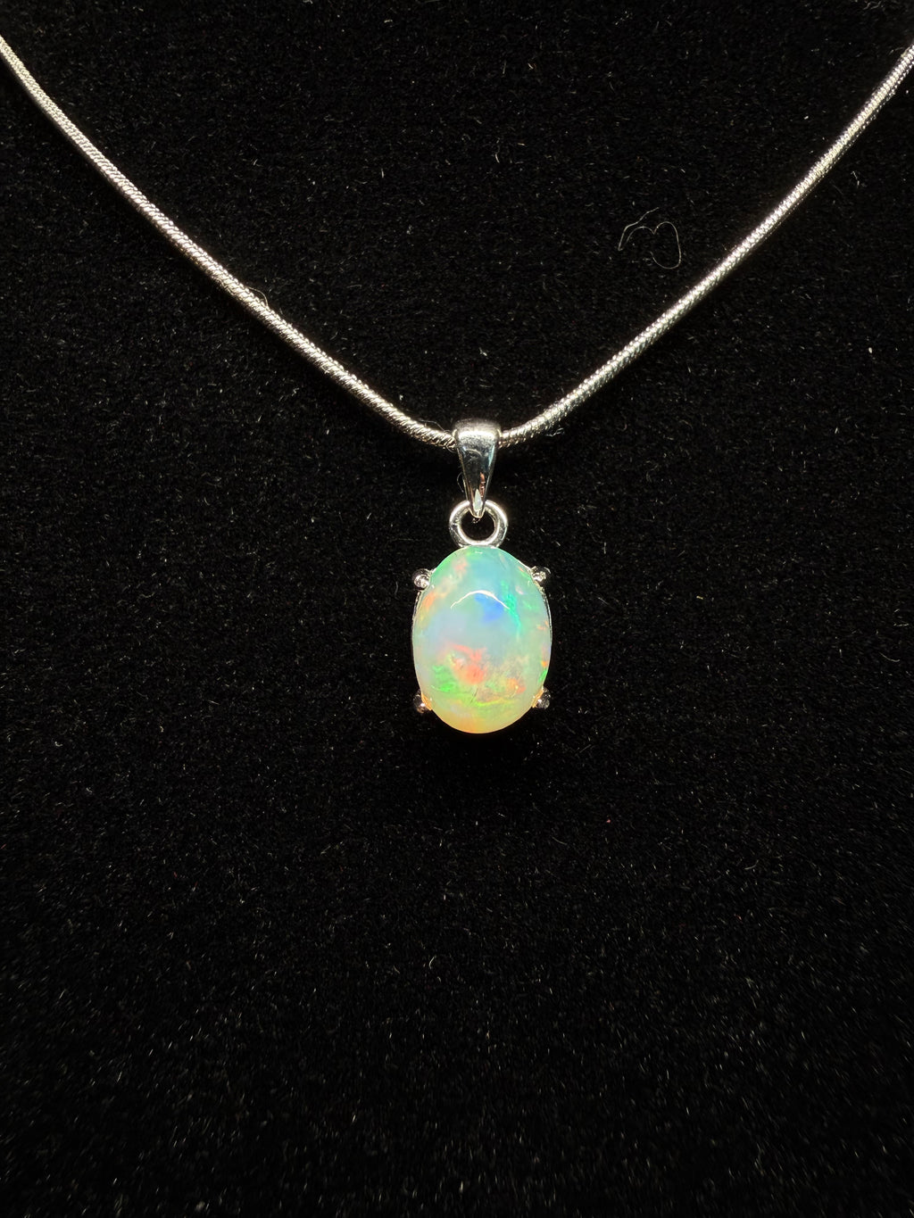 Oval Ethiopian Opal Pendant