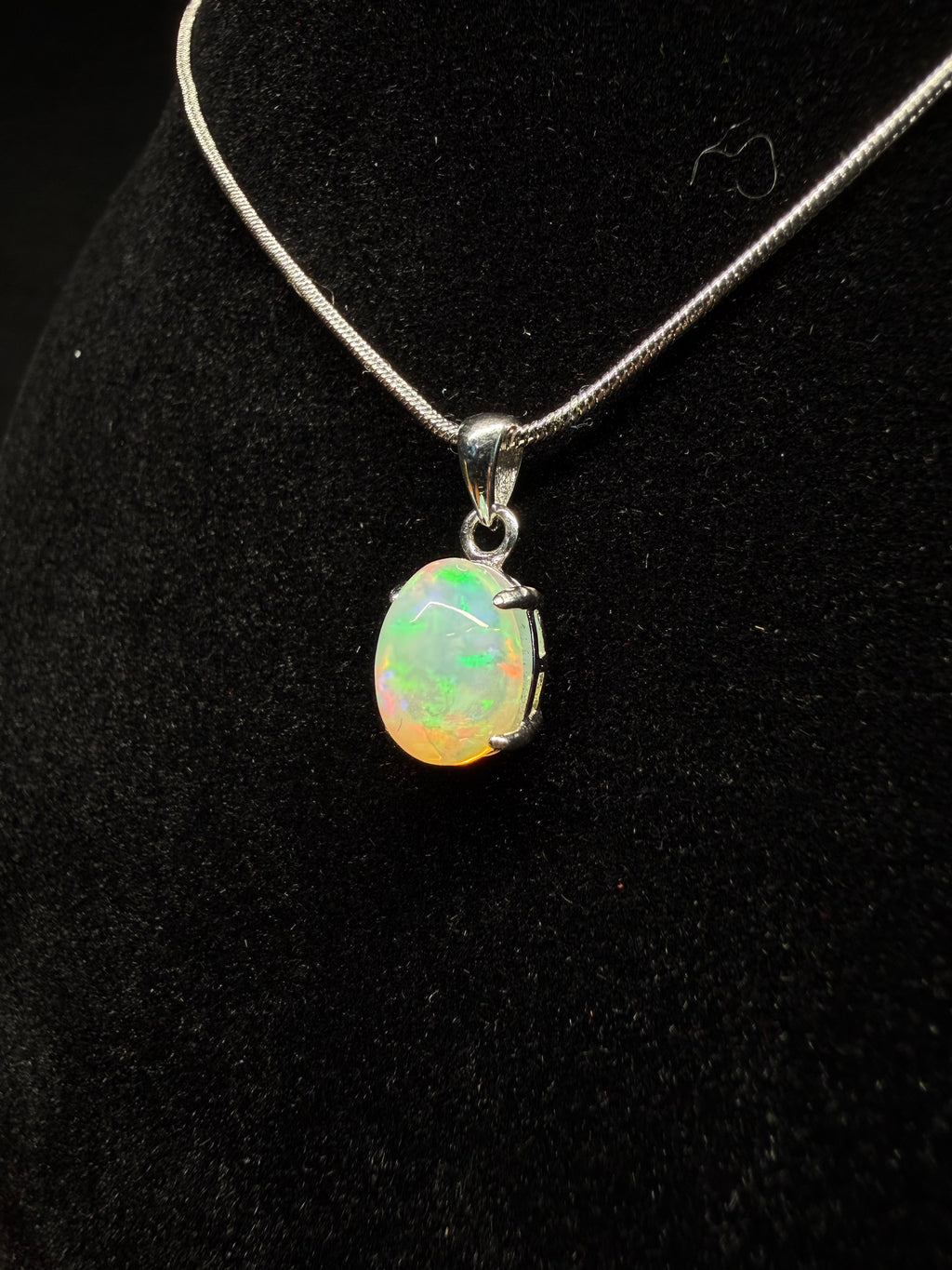 Oval Ethiopian Opal Pendant