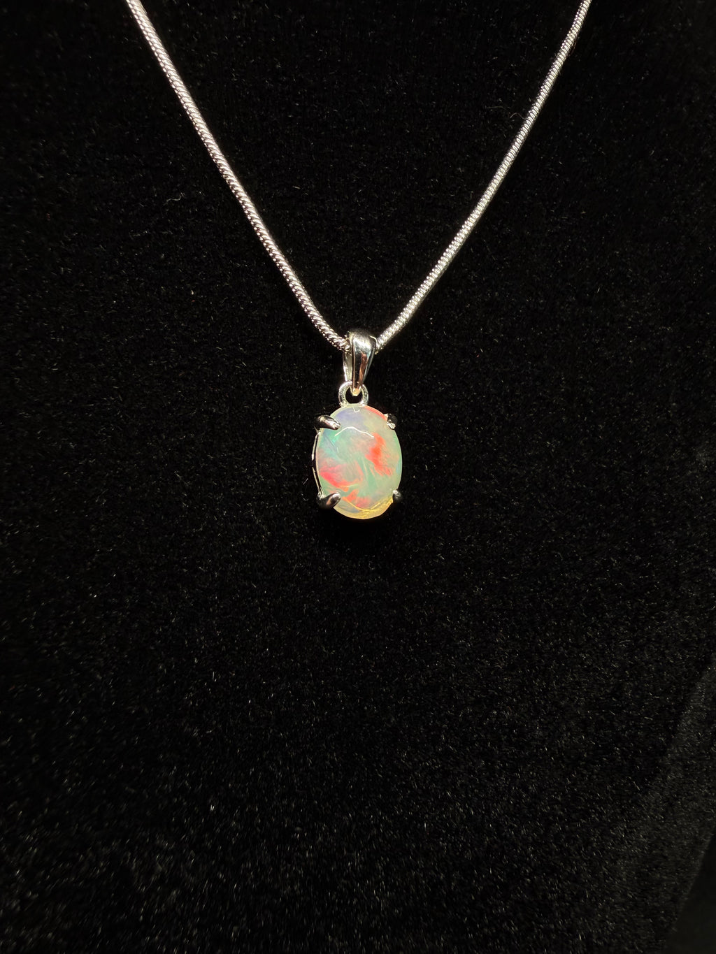 Oval Ethiopian Opal Pendant