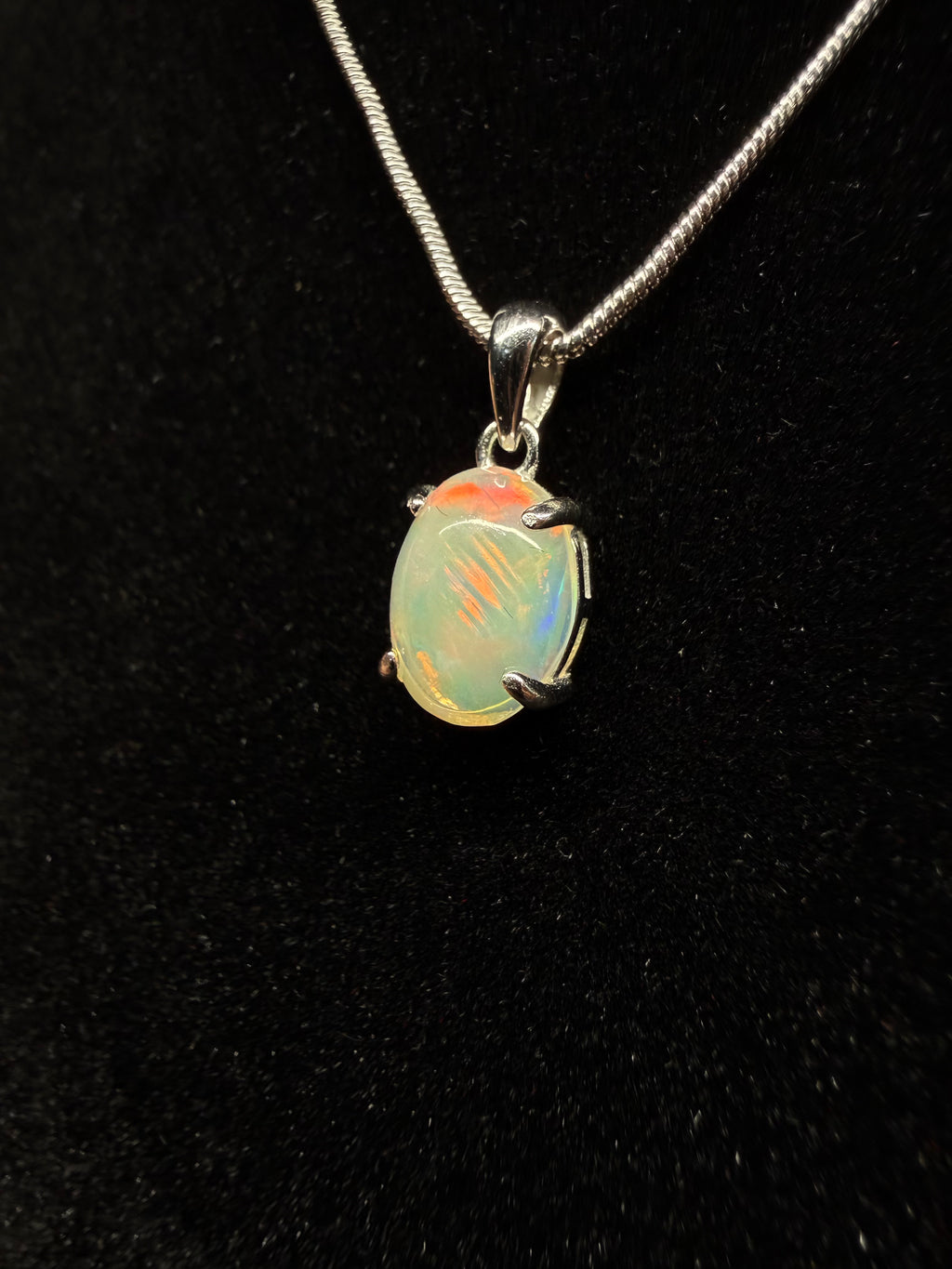 Oval Ethiopian Opal Pendant