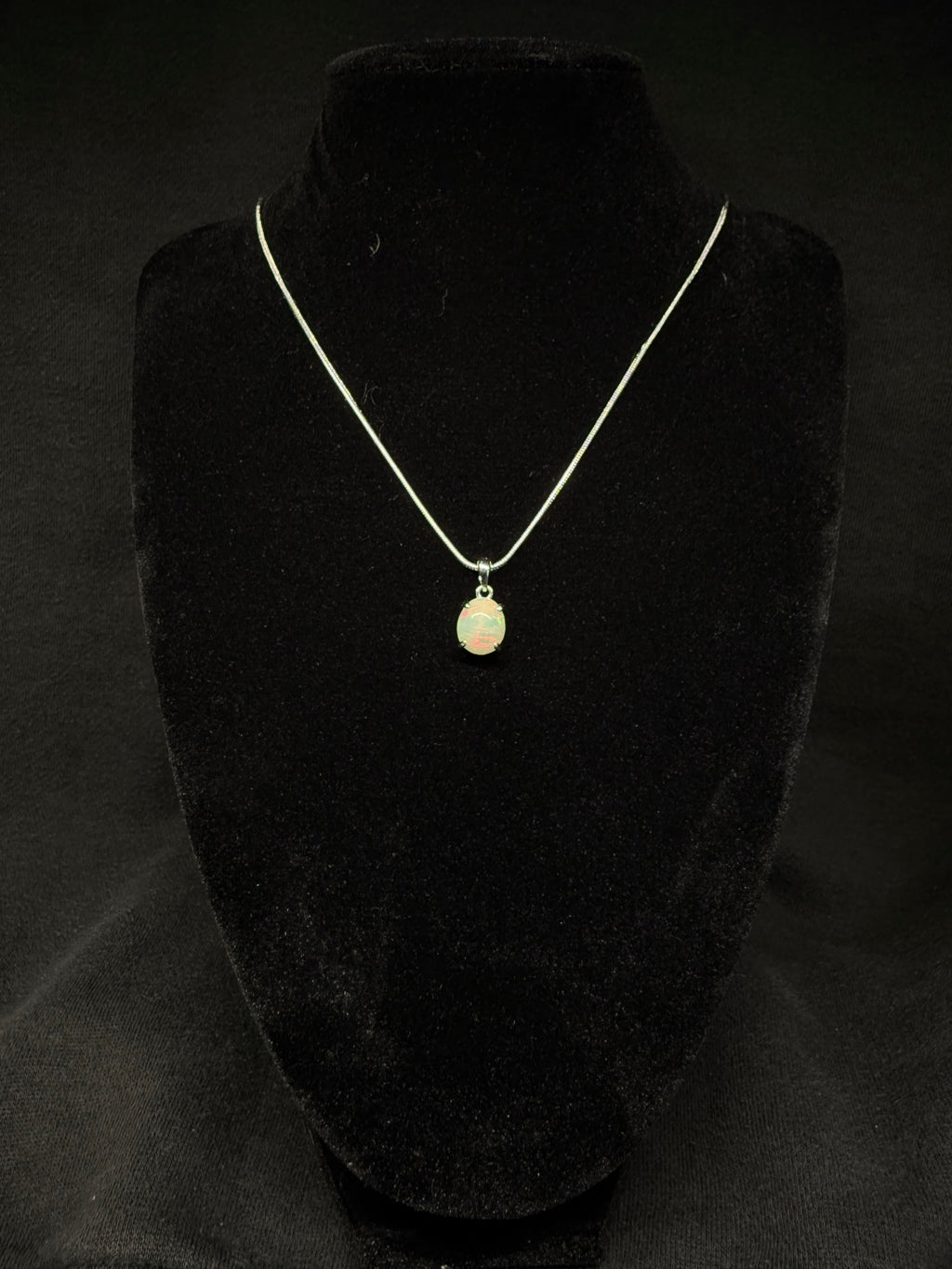 Oval Ethiopian Opal Pendant