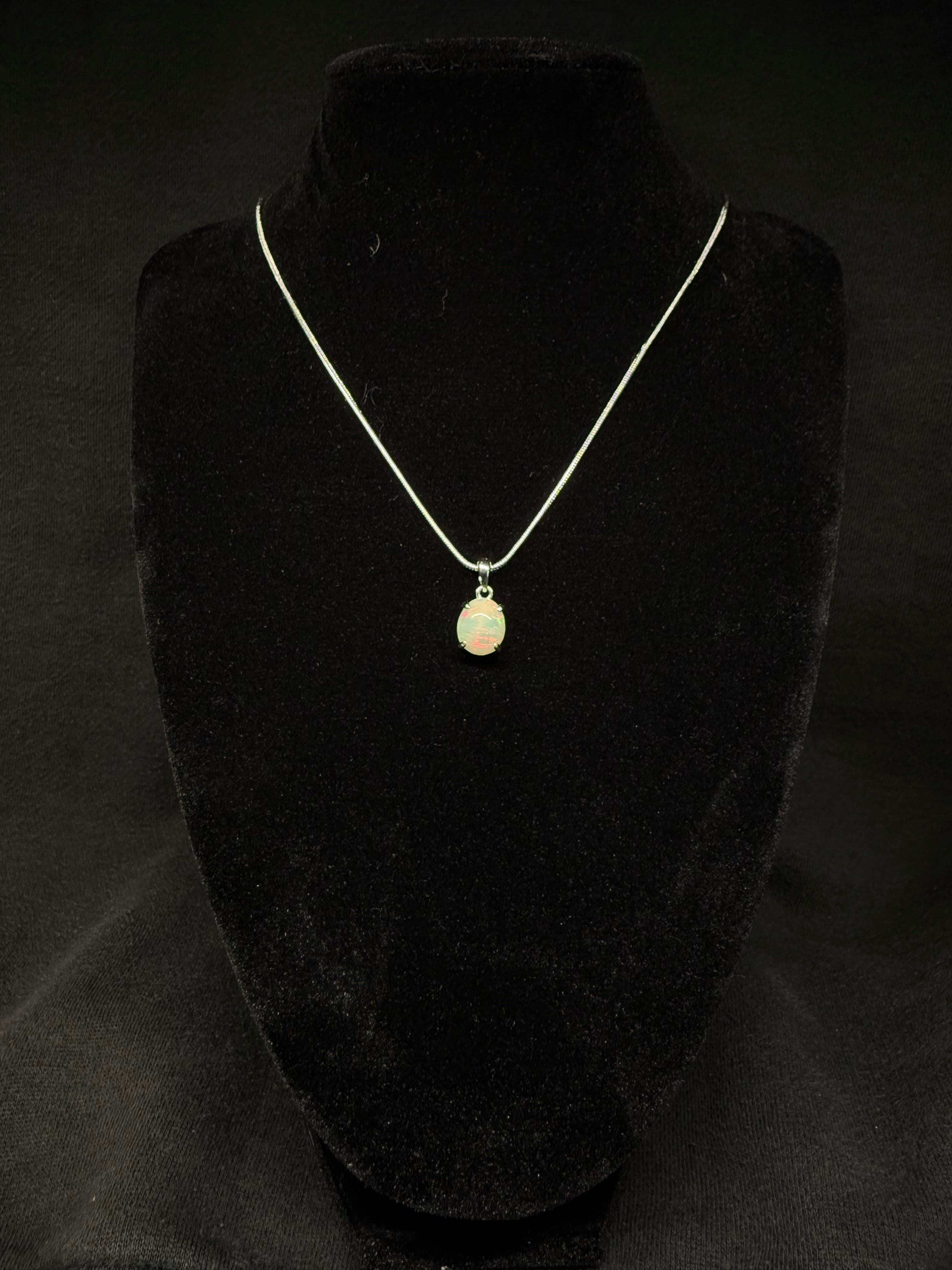 Oval Ethiopian Opal Pendant