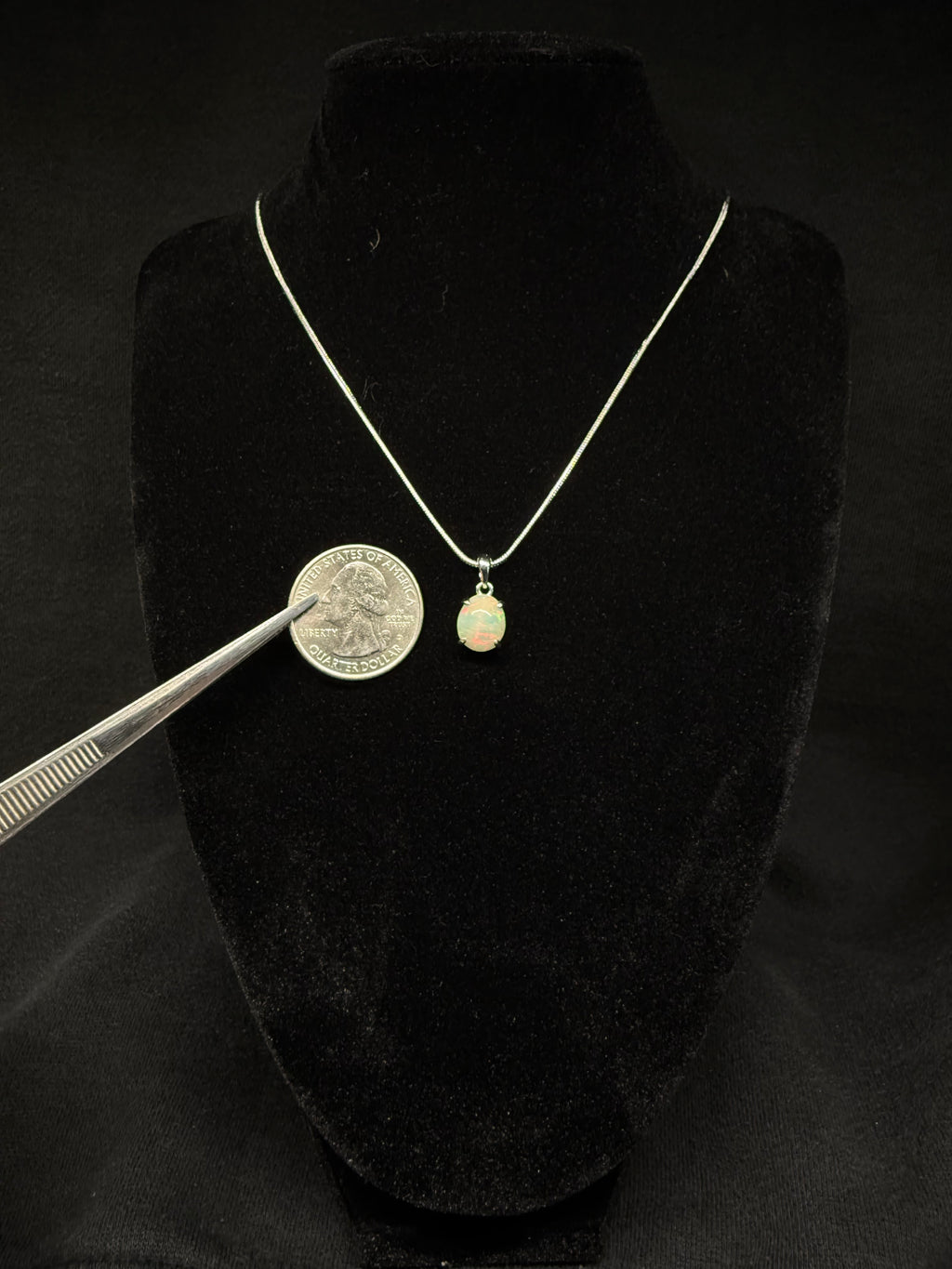 Oval Ethiopian Opal Pendant
