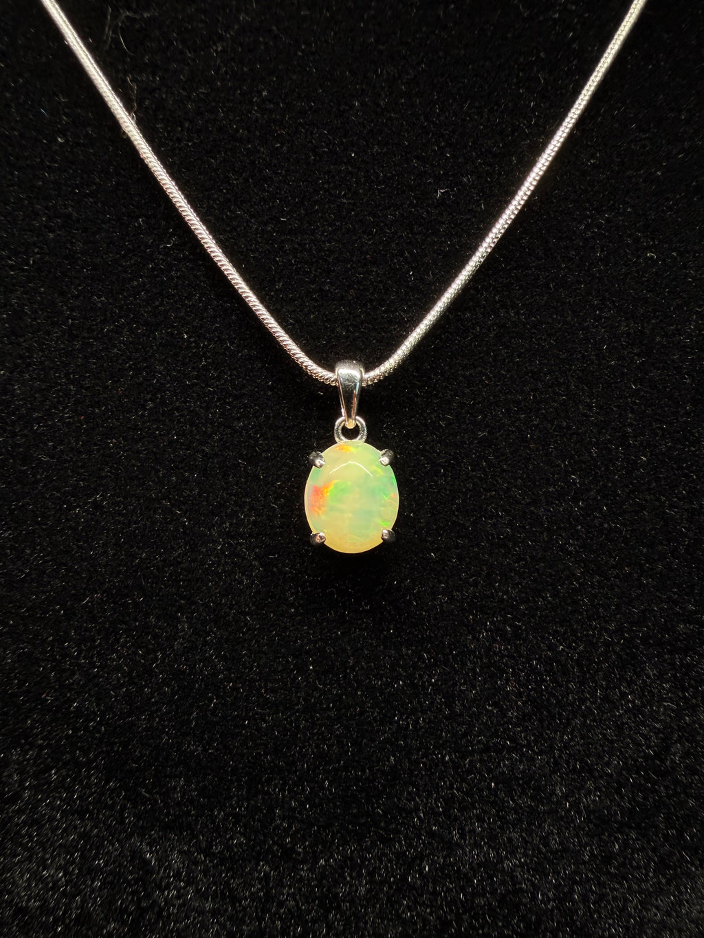 Oval Ethiopian Opal Pendant