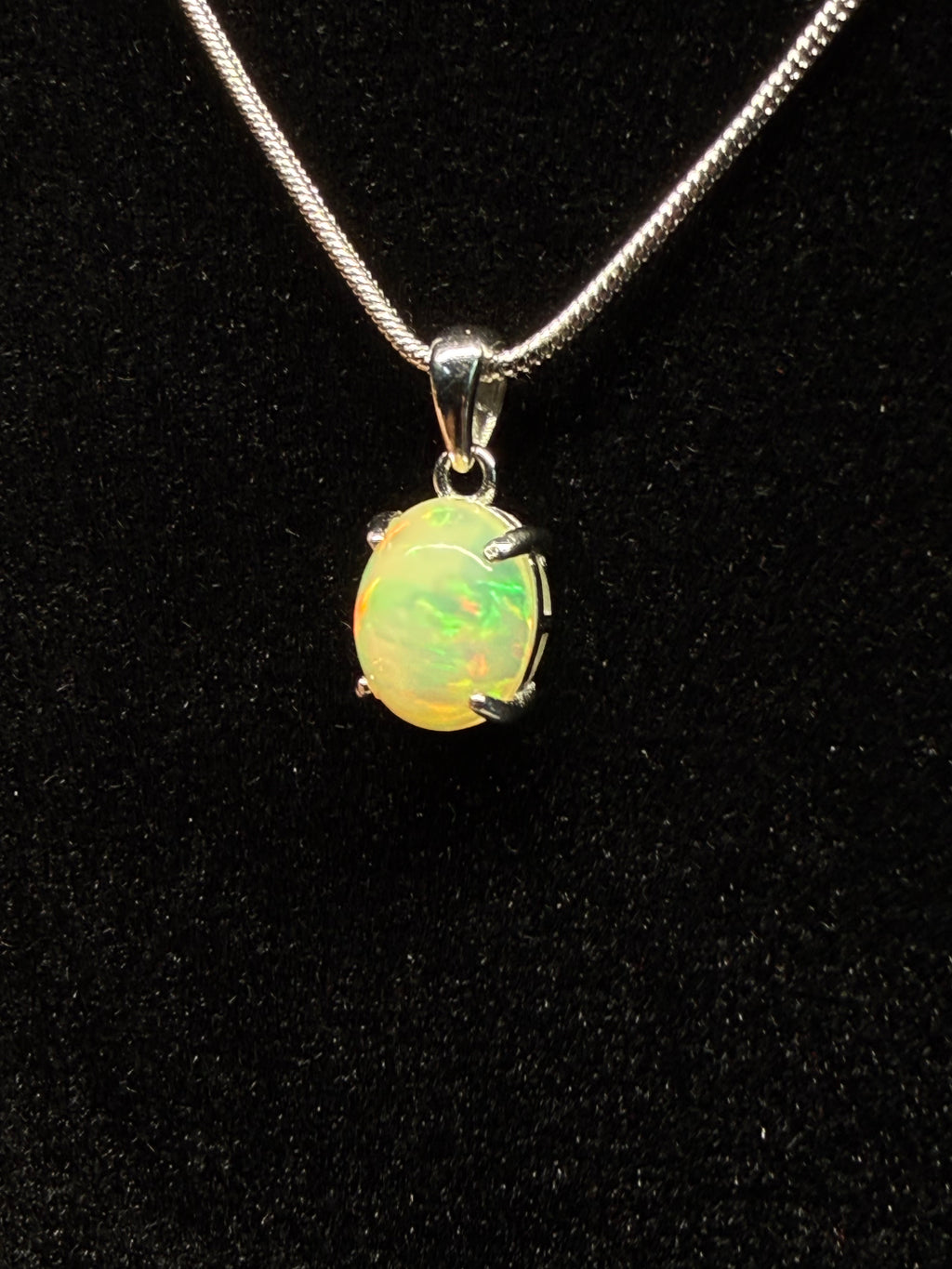 Oval Ethiopian Opal Pendant