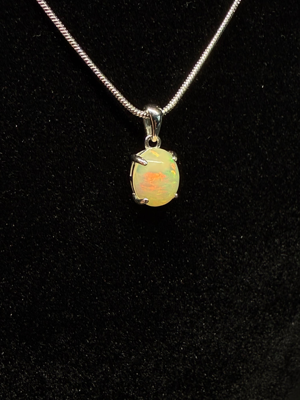 Oval Ethiopian Opal Pendant