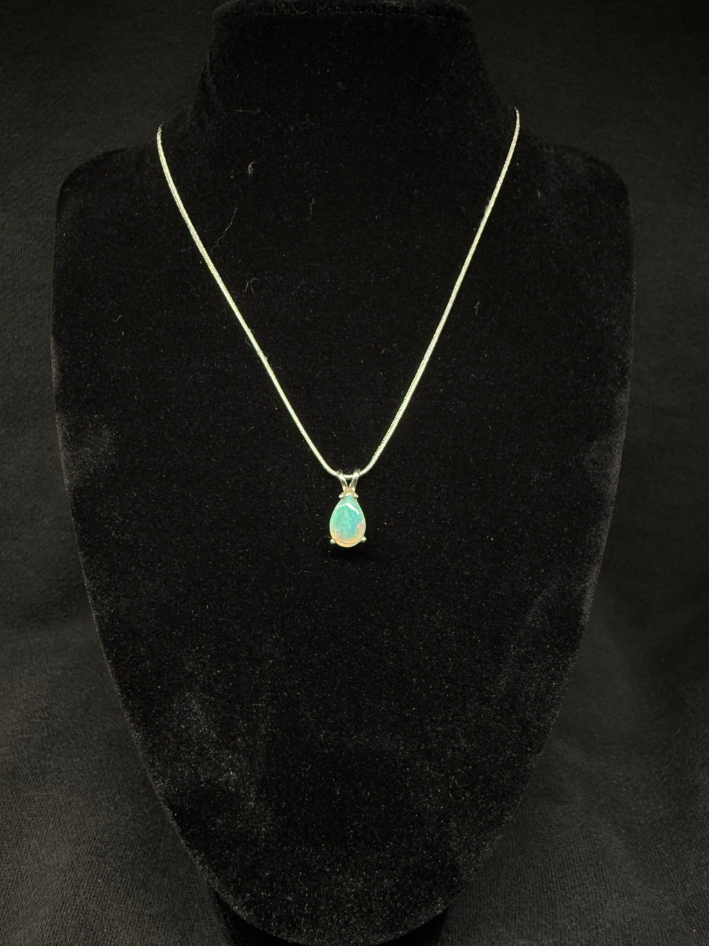 Tear Drop Ethiopian Opal Pendant