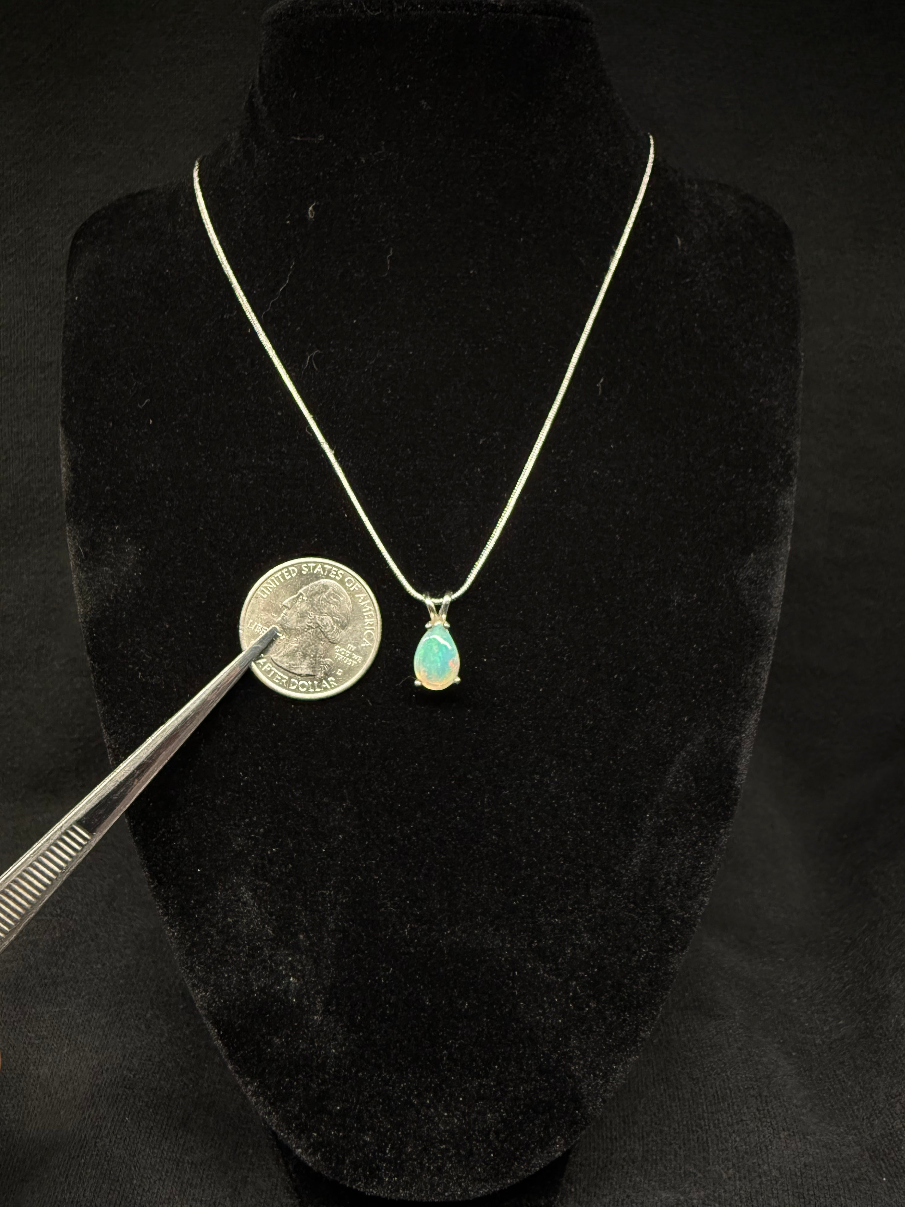 Tear Drop Ethiopian Opal Pendant