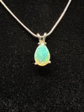 Tear Drop Ethiopian Opal Pendant