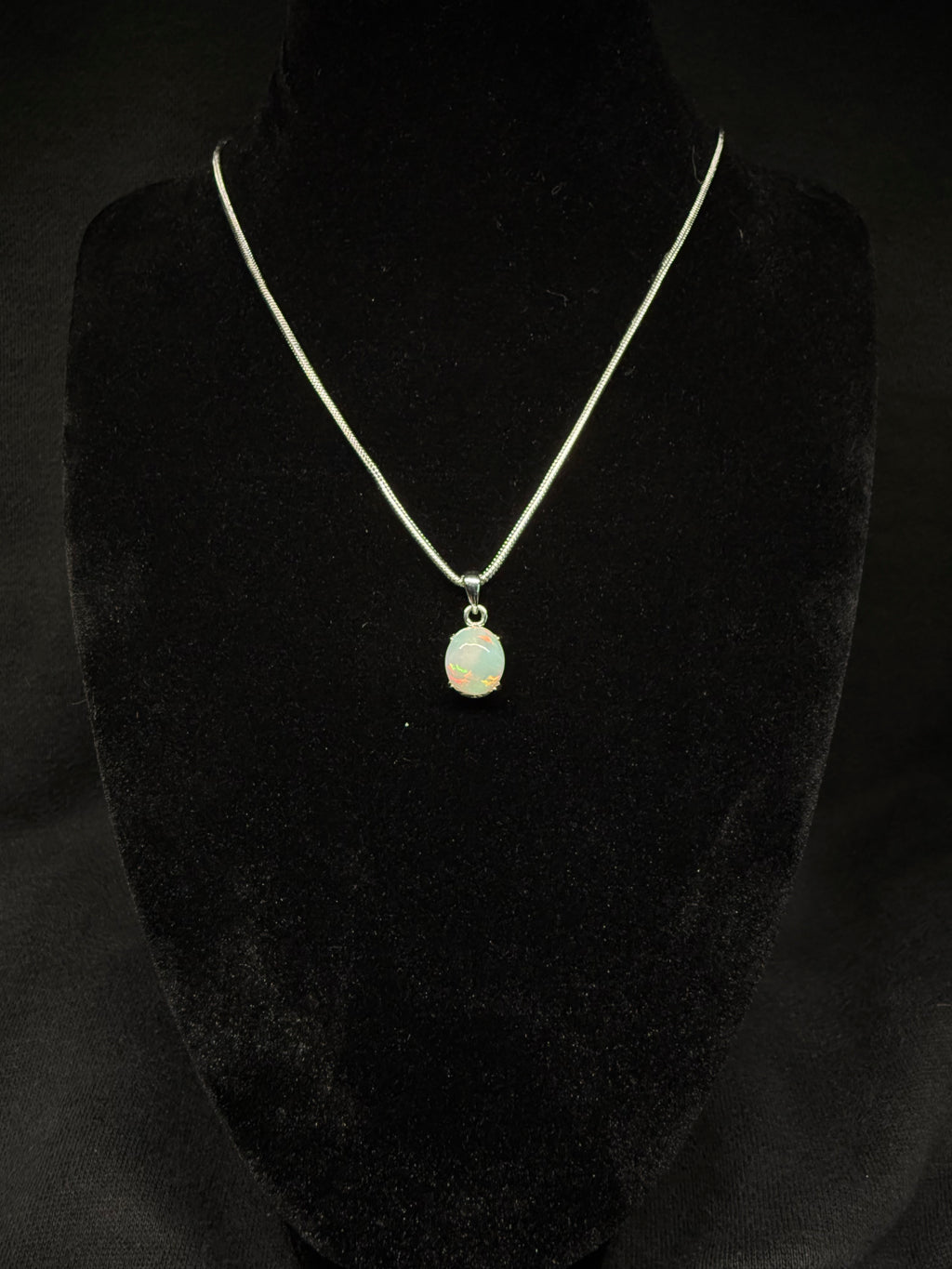 Oval Ethiopian Opal Pendant