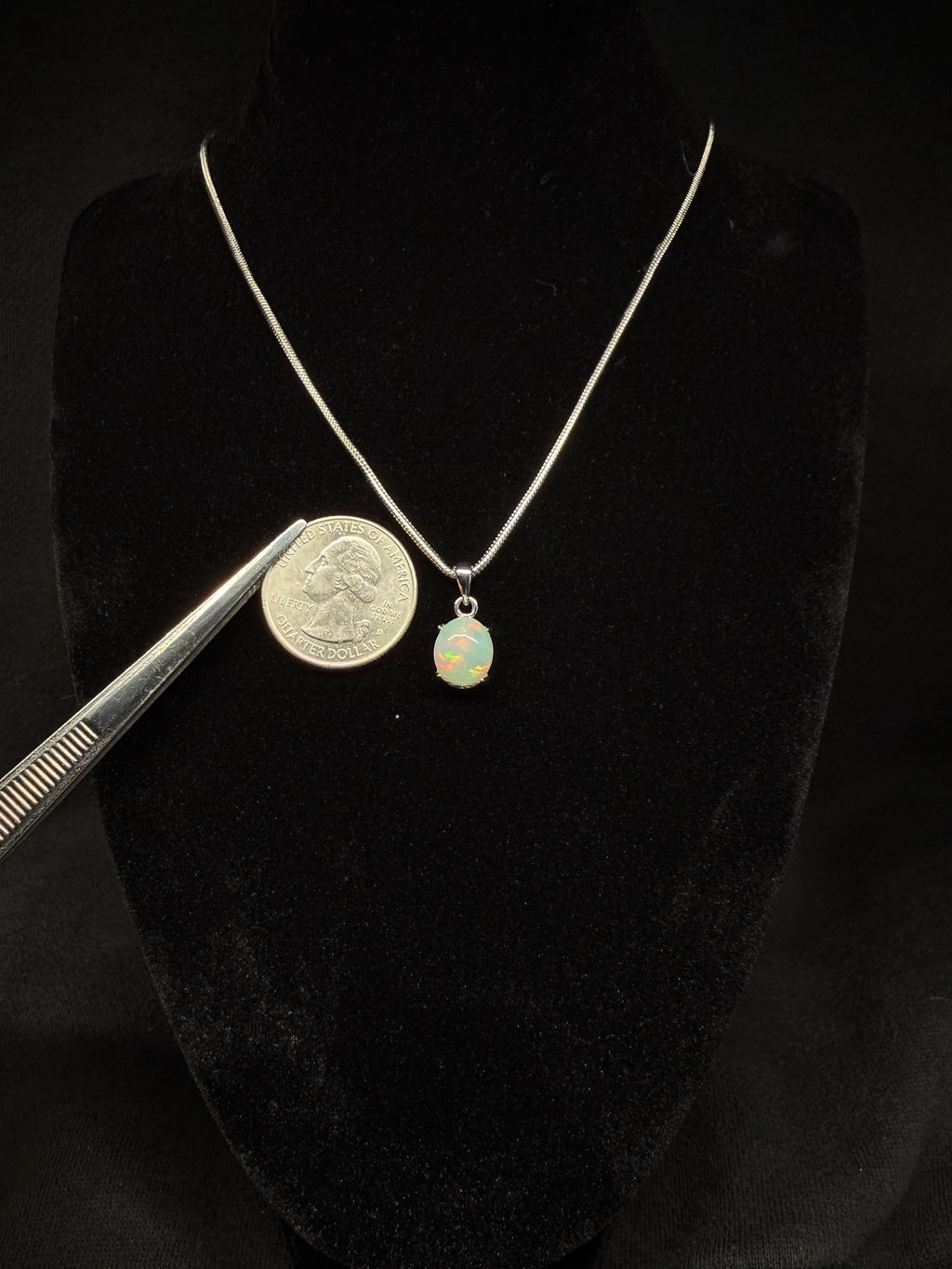 Oval Ethiopian Opal Pendant