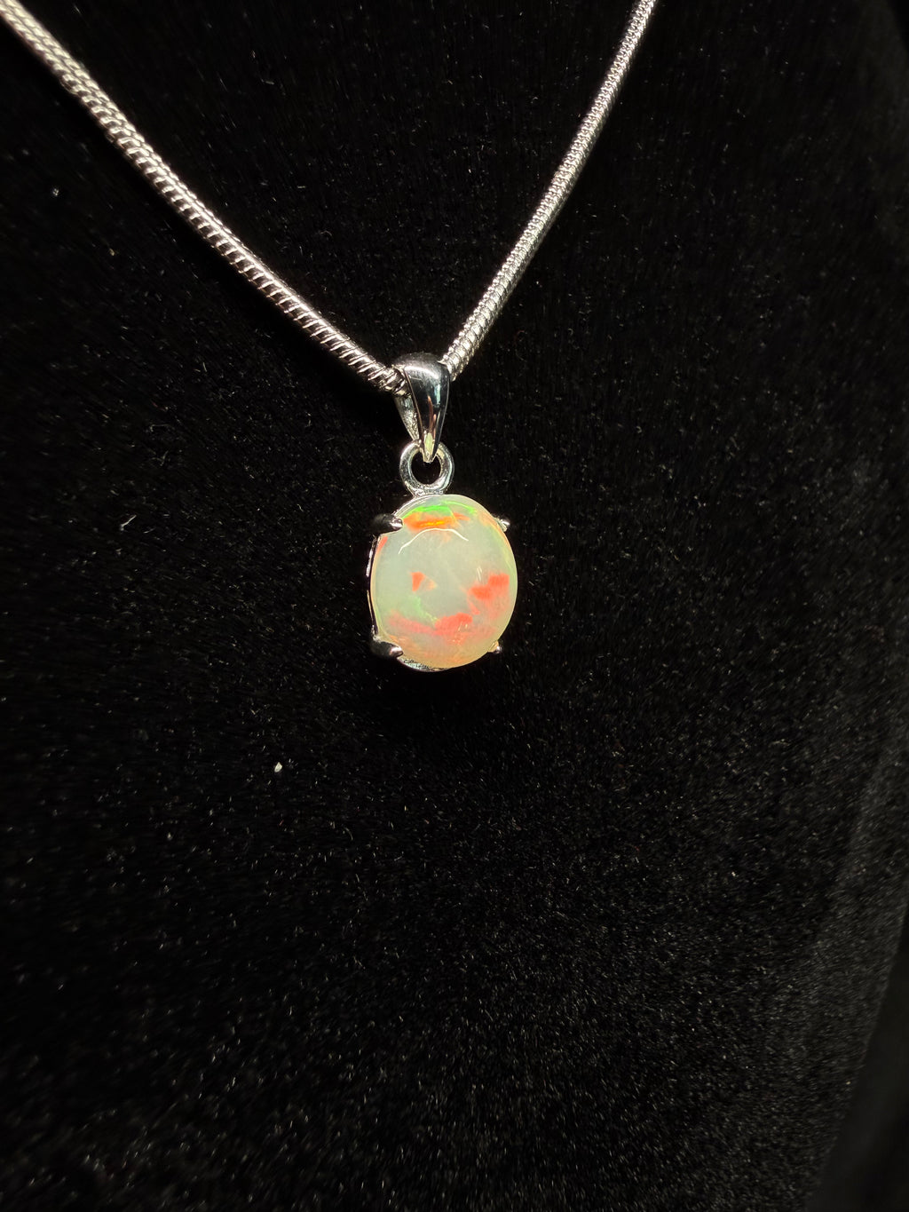 Oval Ethiopian Opal Pendant