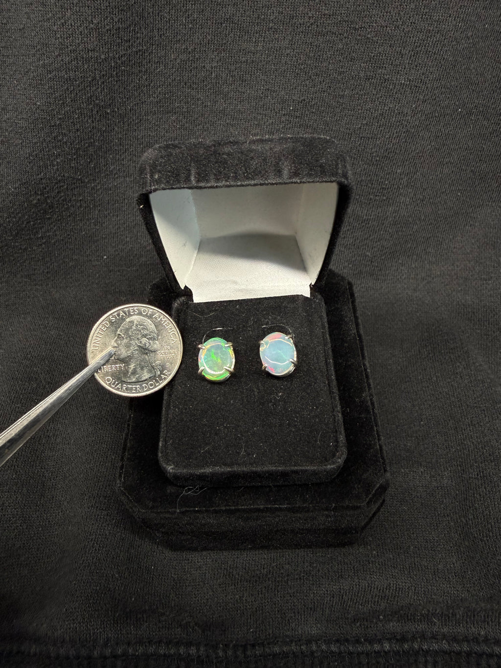 Ethiopian Opal Stud Earrings
