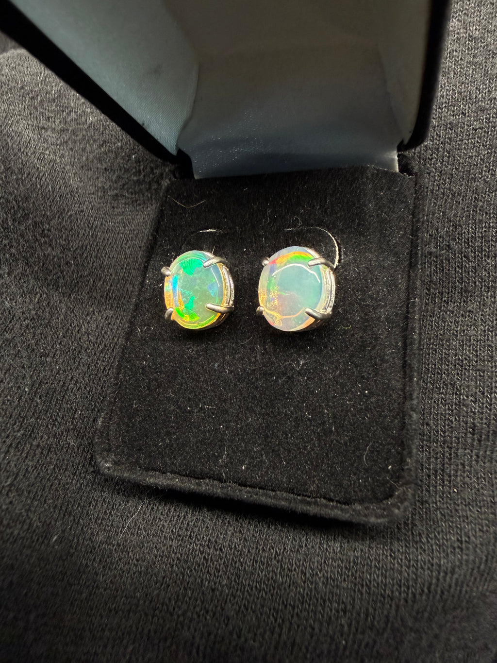 Ethiopian Opal Stud Earrings