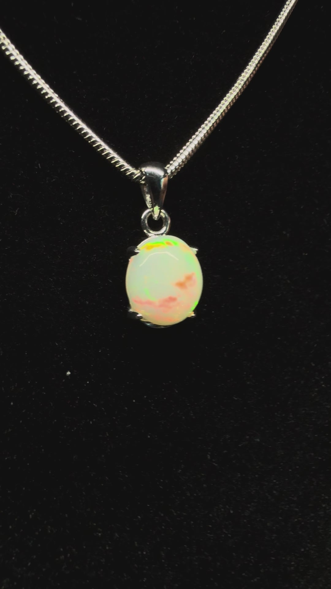 Oval Ethiopian Opal Pendant