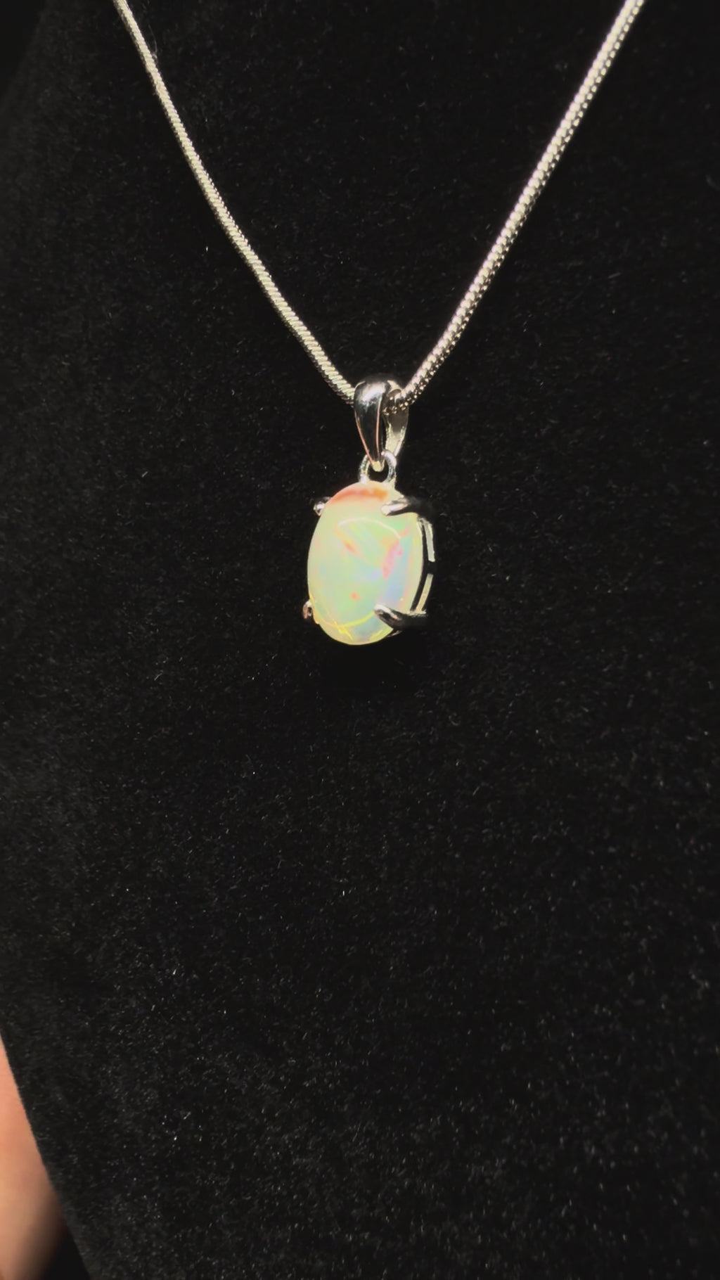Oval Ethiopian Opal Pendant