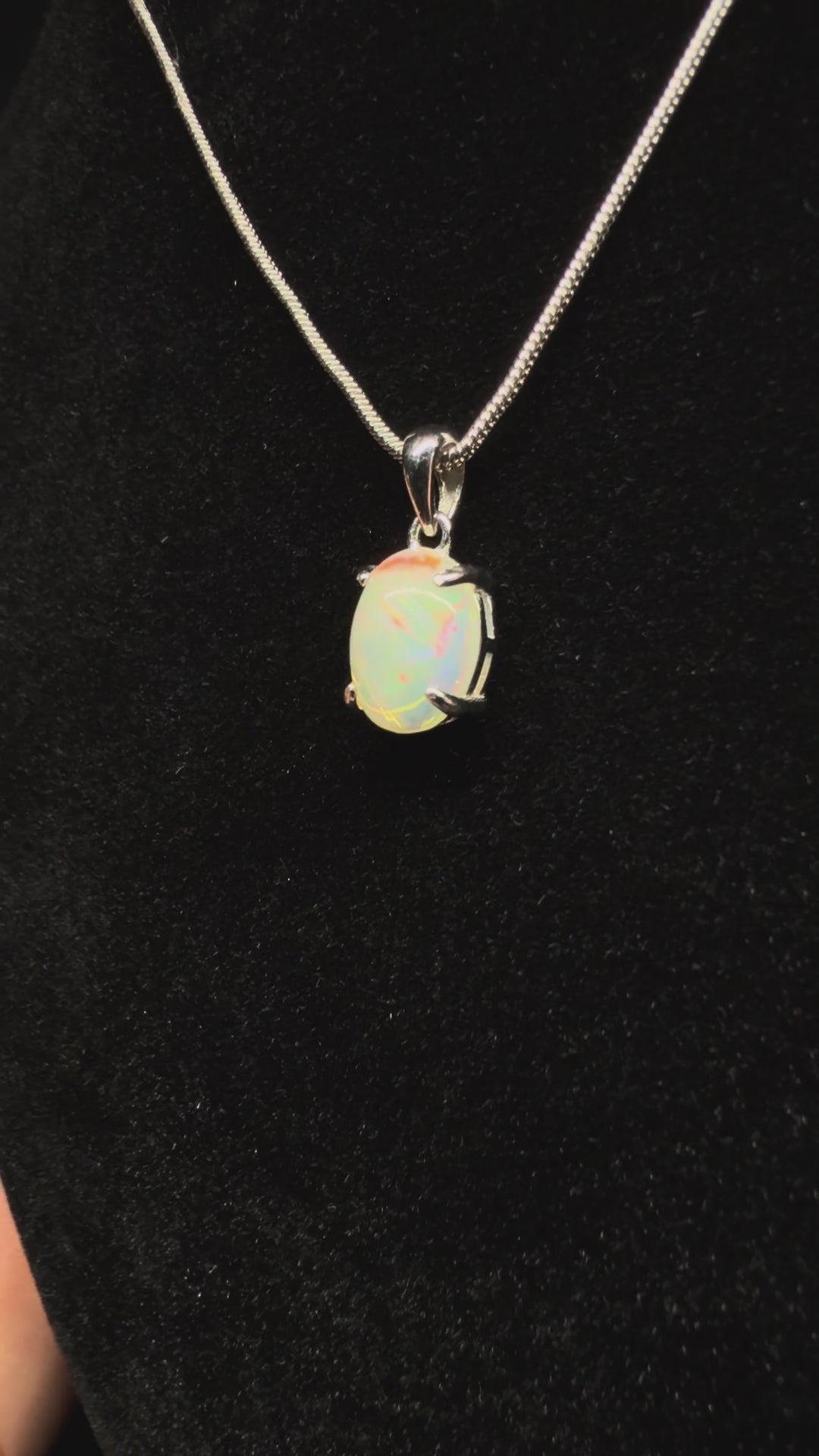 Oval Ethiopian Opal Pendant