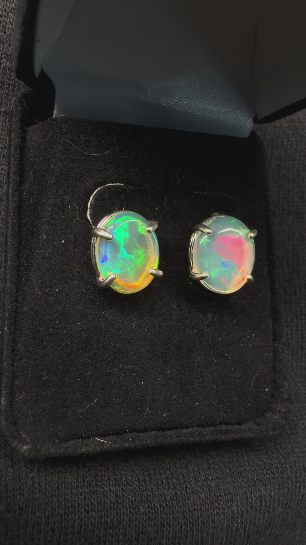 Ethiopian Opal Stud Earrings