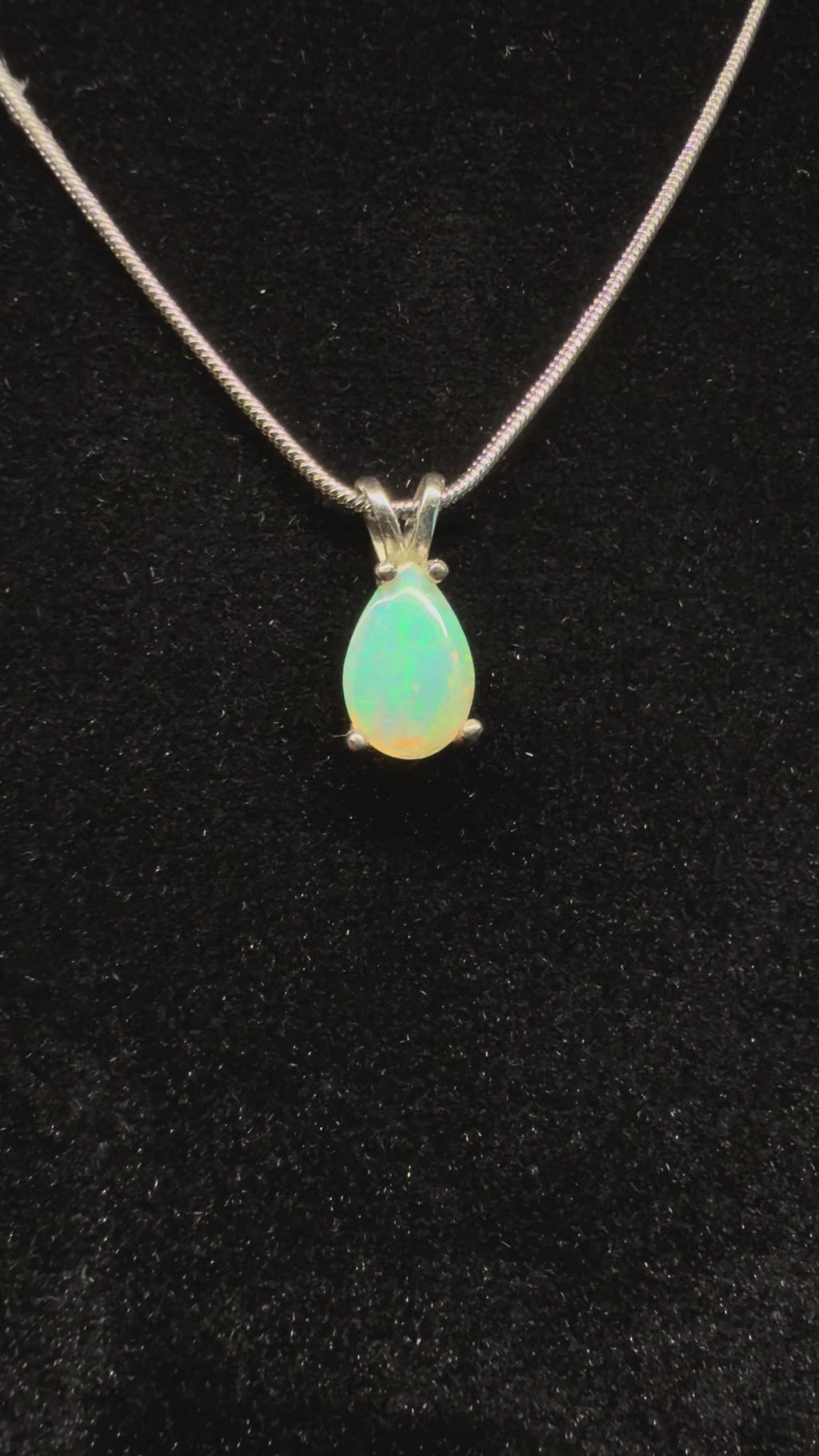Tear Drop Ethiopian Opal Pendant