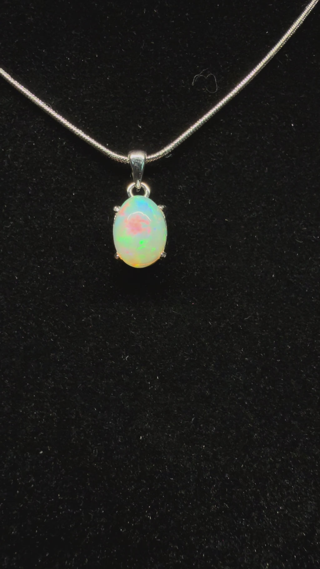 Oval Ethiopian Opal Pendant