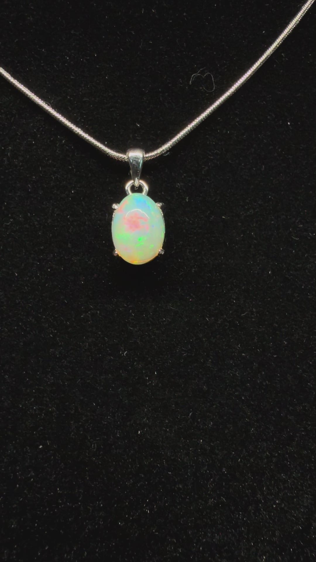 Oval Ethiopian Opal Pendant