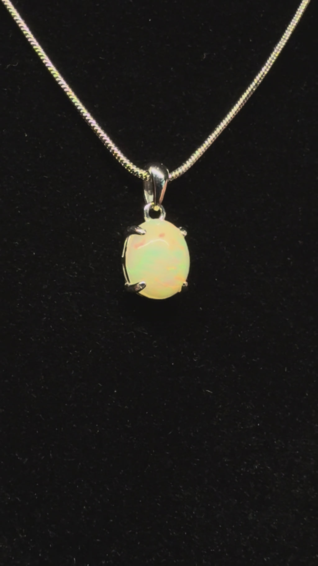 Oval Ethiopian Opal Pendant