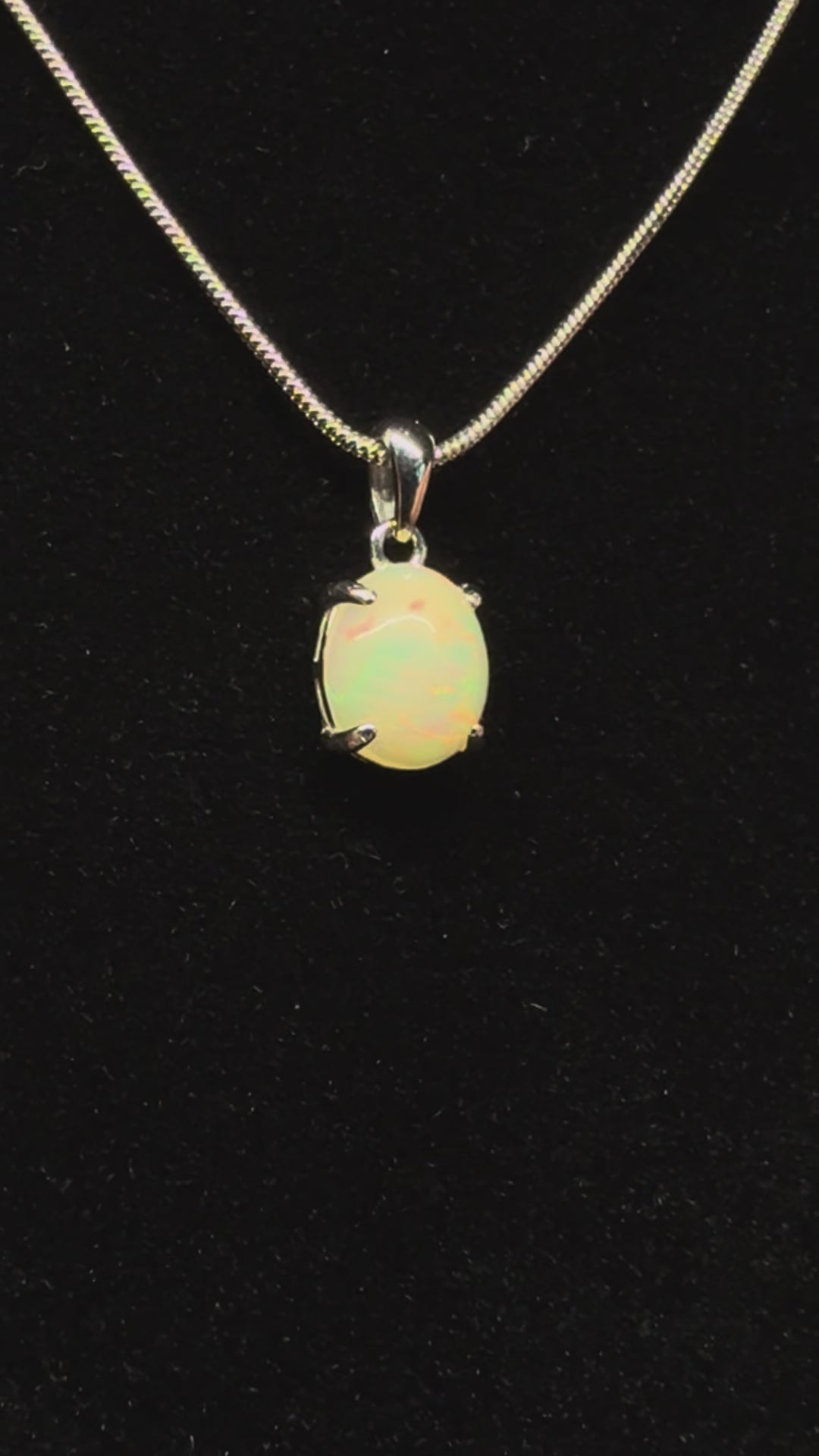 Oval Ethiopian Opal Pendant